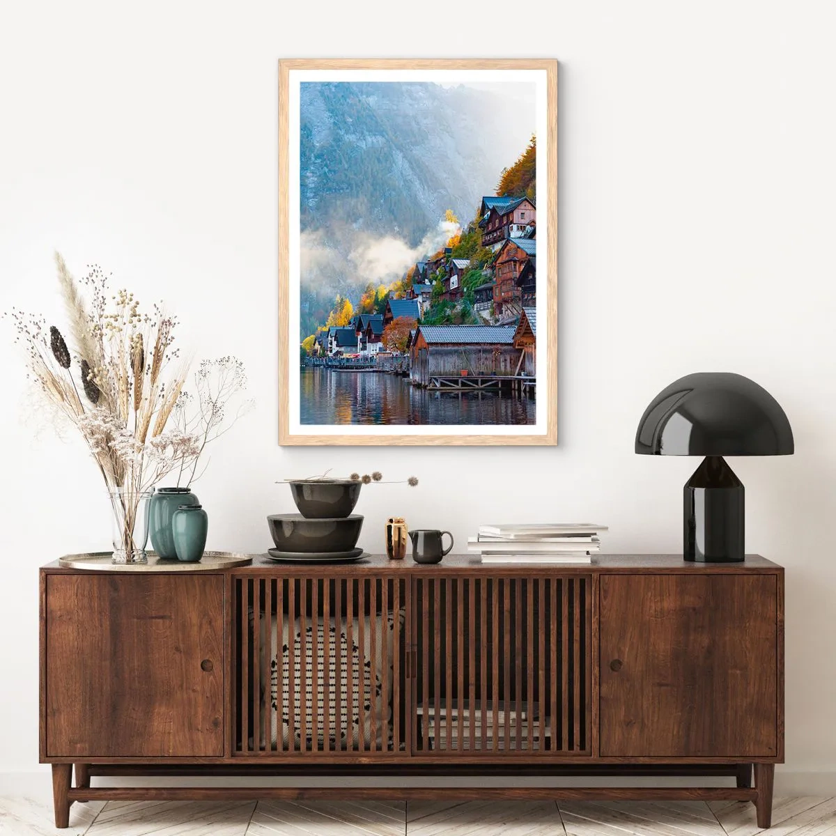 Plakat w ramie jasny dąb - Alpejskie klimaty - 40x50 cm