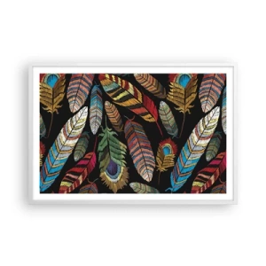 Plakat w białej ramie - Ptasi karnawał - 91x61 cm