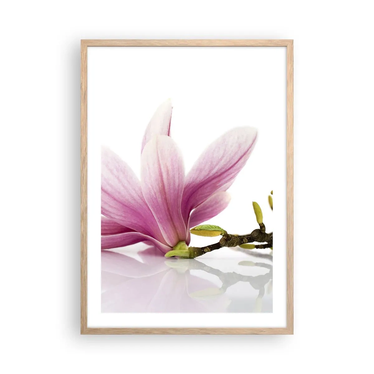 Plakat w ramie jasny dąb - Delikatne jak powiew wiosny - 50x70 cm
