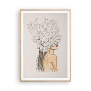 Plakat w ramie jasny dąb - Piękność ukoronowana - 70x100 cm