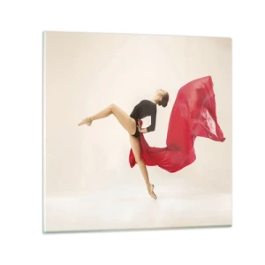 Obraz na szkle - Czerwone i czarne - 70x70 cm