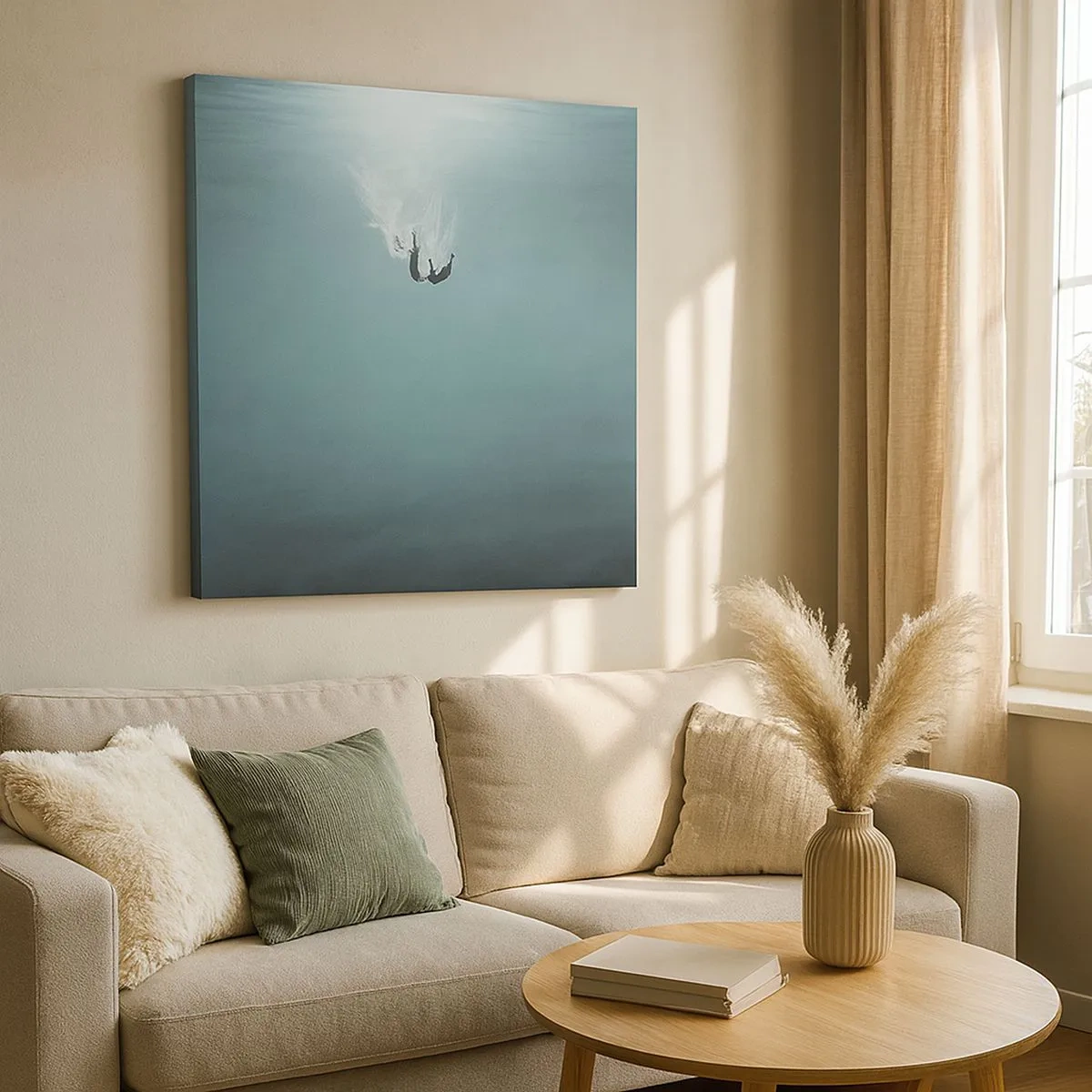 Obraz na płótnie - W objęciach oceanu - 30x30 cm