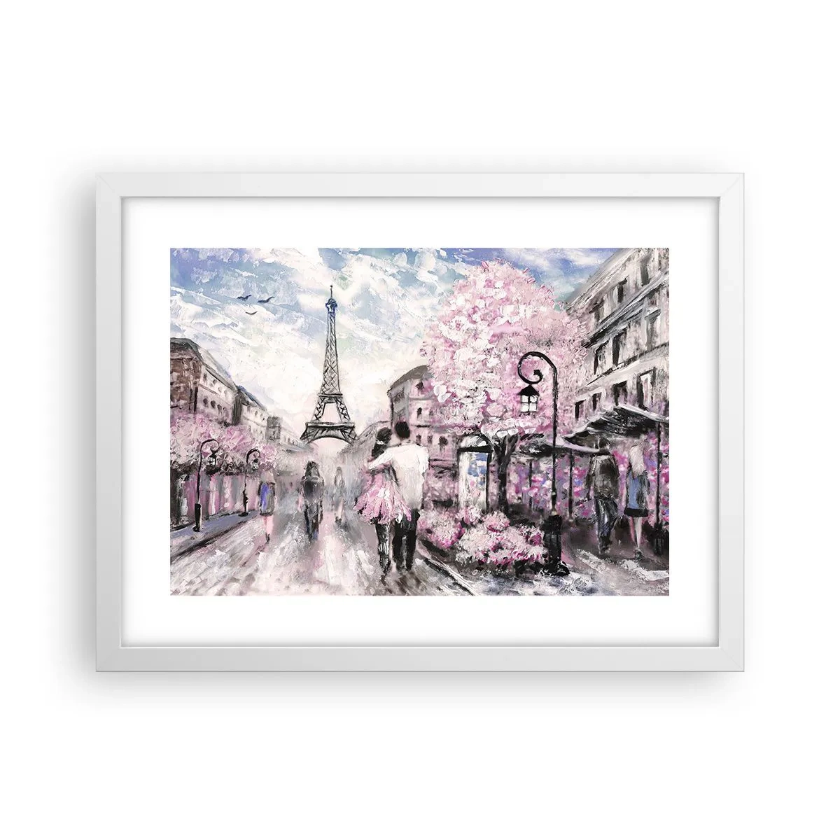 Plakat w białej ramie - Jak zakochac się, to tylko w… - 40x30 cm