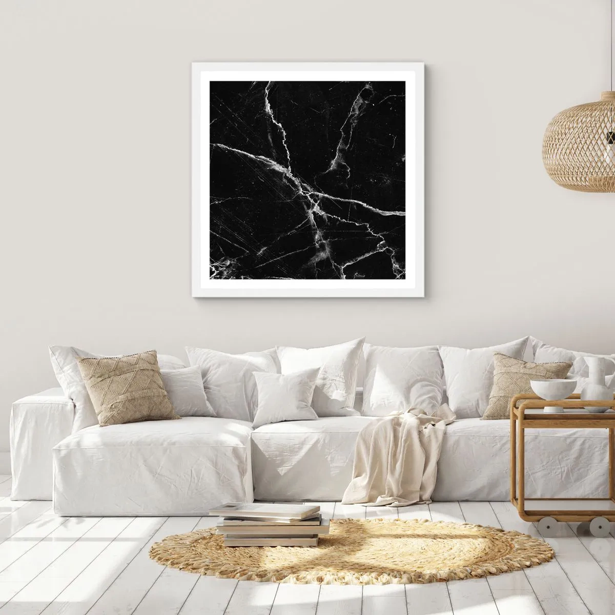 Plakat w białej ramie - Sekretne życie kamienia - 30x30 cm