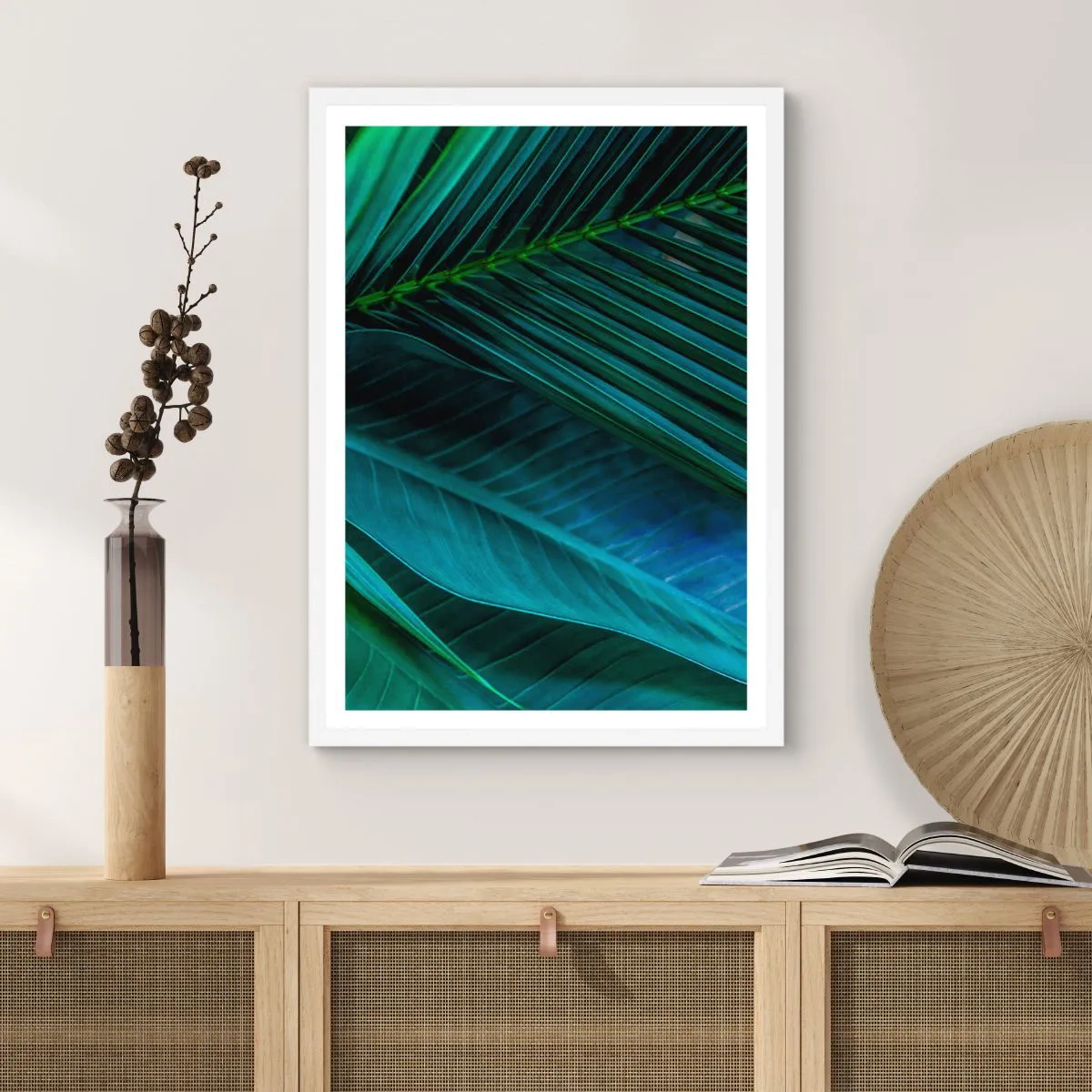 Plakat w białej ramie - Anatomia zieleni - 30x40 cm