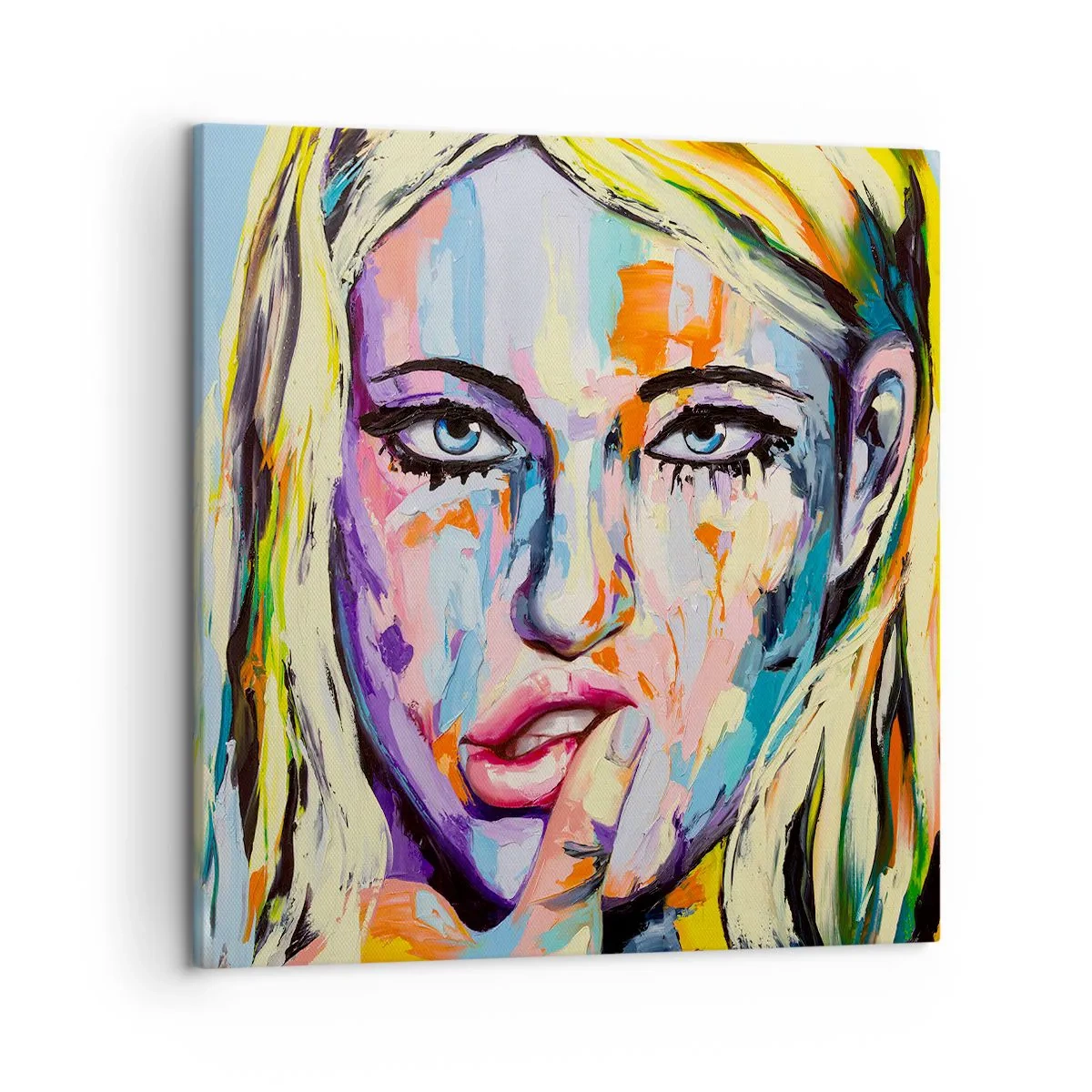Obraz na płótnie - Spójrz jej prosto w oczy - 50x50 cm