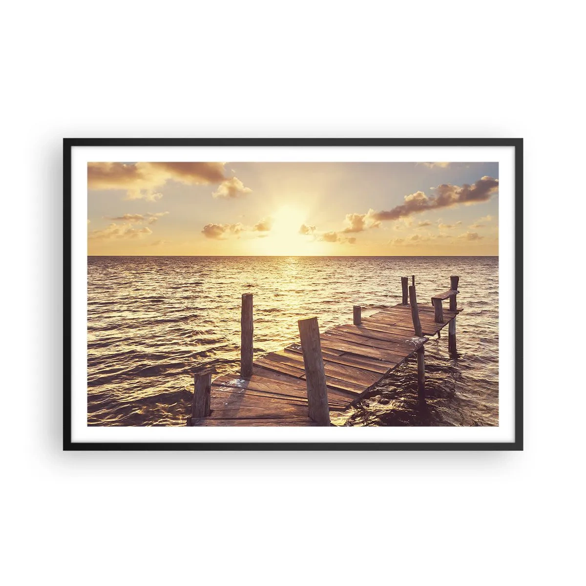 Plakat w czarnej ramie - Złota kraina łagodności - 91x61 cm