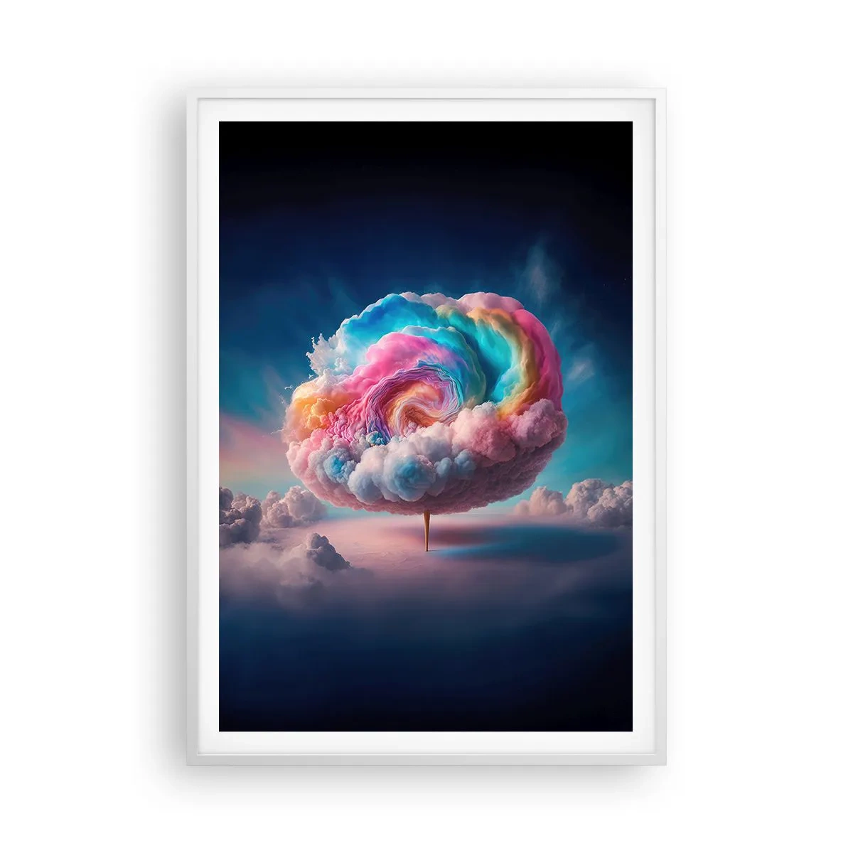 Plakat w białej ramie - Sen o wesołym miasteczku - 70x100 cm