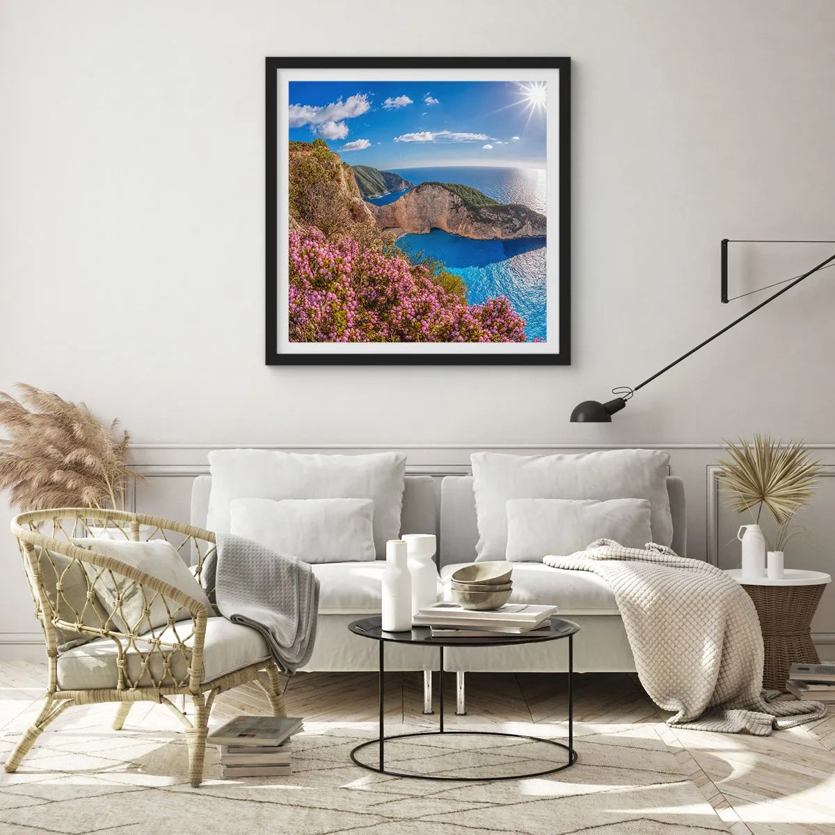 Plakat w czarnej ramie - Moje wielkie greckie wakacje - 40x40 cm