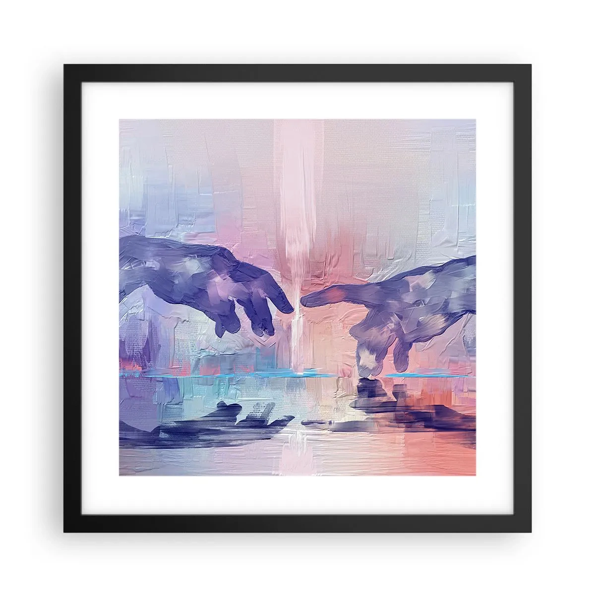 Plakat w czarnej ramie - Boska iskra życia - 40x40 cm