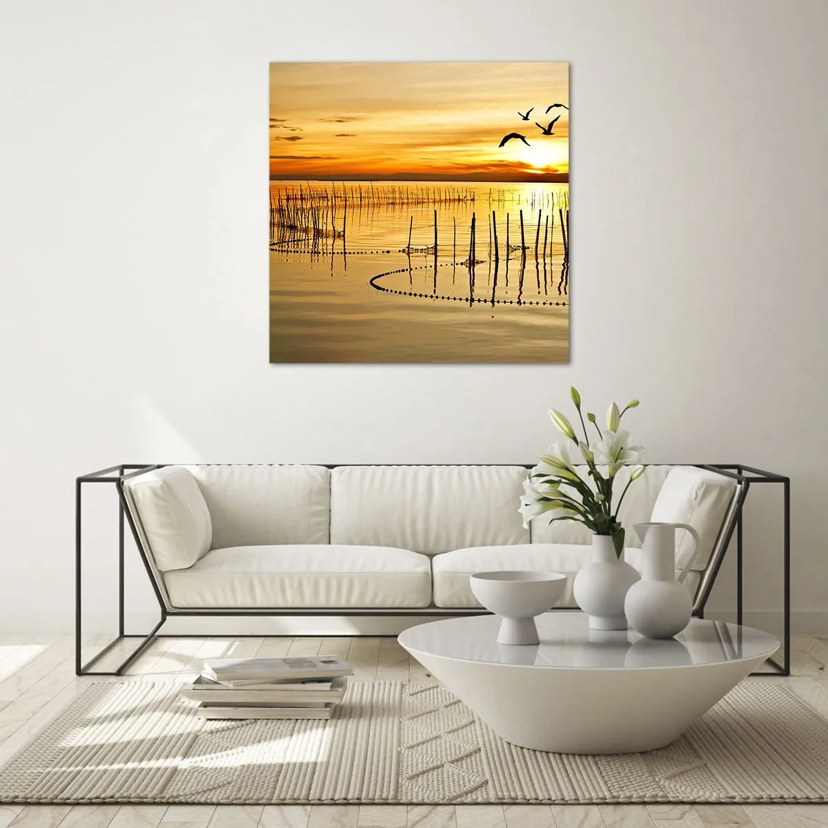 Obraz na szkle - Na łowisku - 50x50 cm