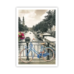 Plakat - Kolory amsterdamskiej ulicy - 70x100 cm