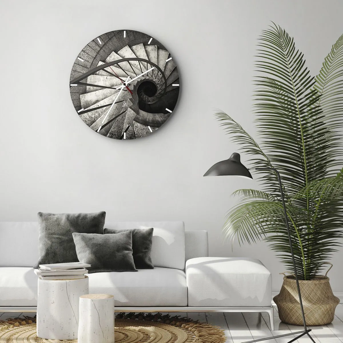 Zegar ścienny - Schodami w górę, schodami w dół - 40x40 cm