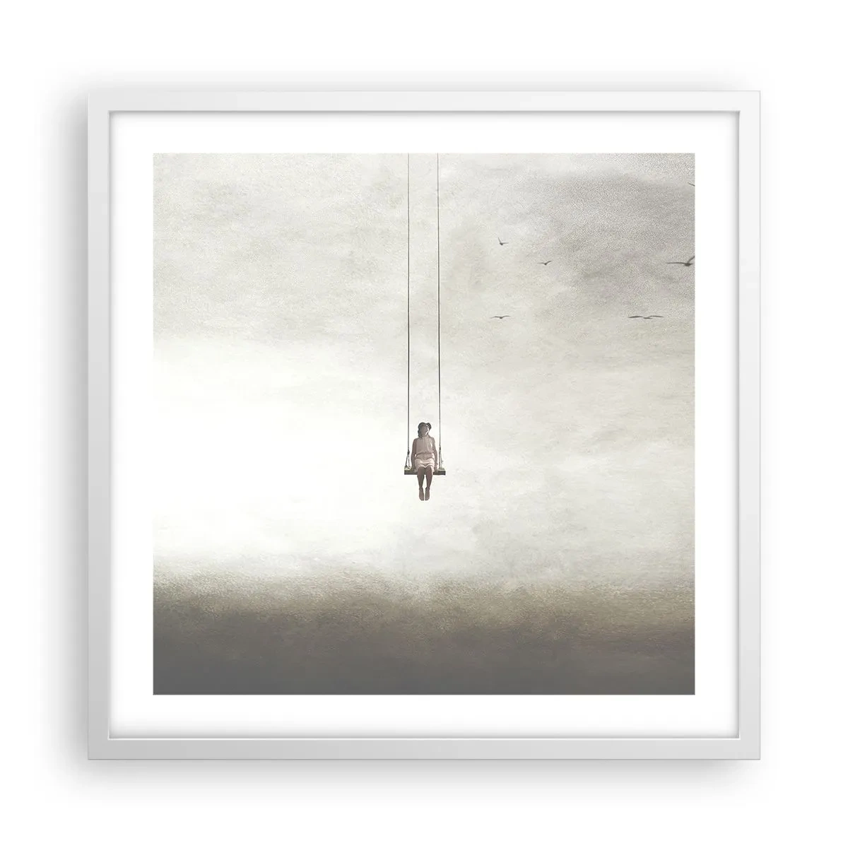 Plakat w białej ramie - Dziecko w nas - 50x50 cm