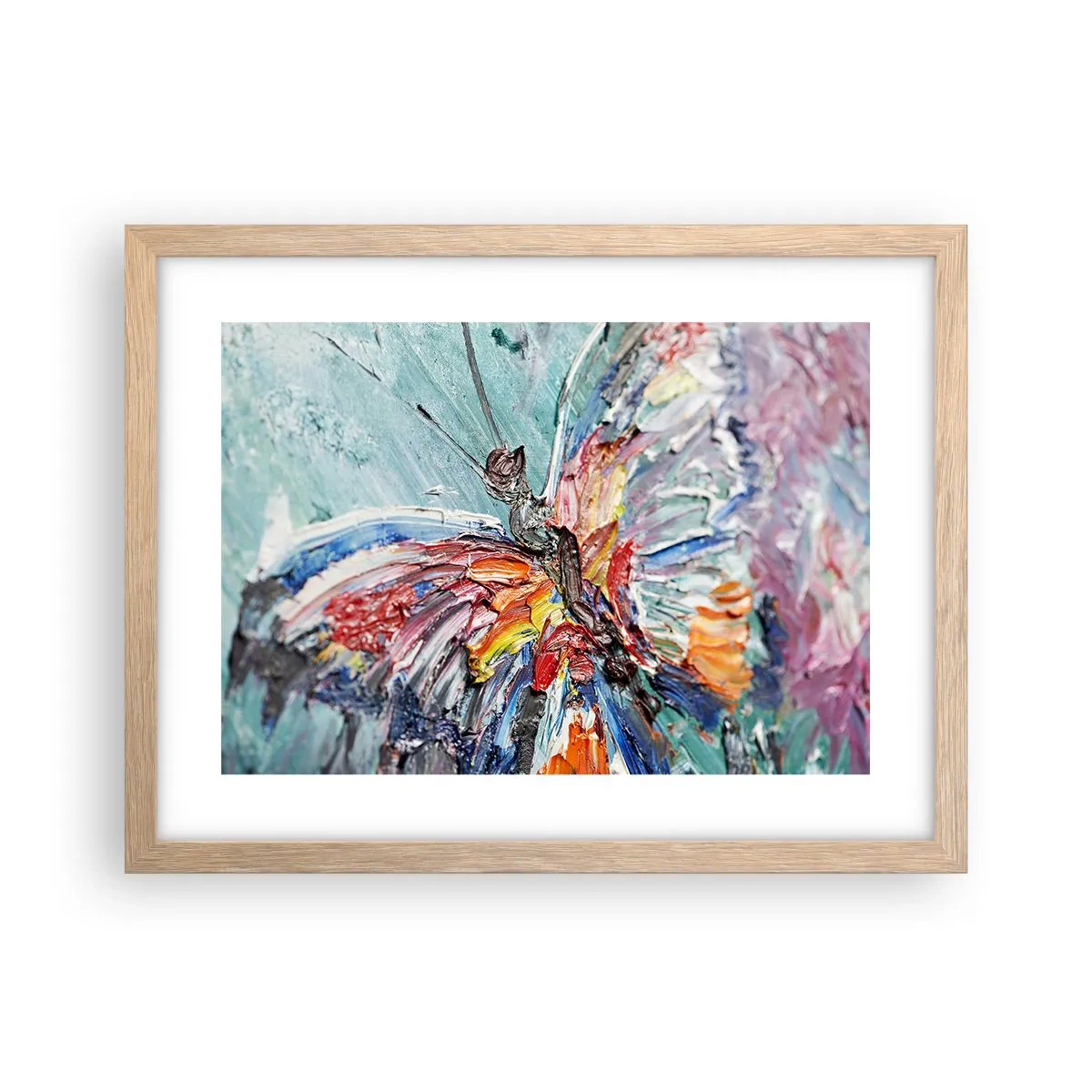 Plakat w ramie jasny dąb - Pomalowany przez naturę - 40x30 cm