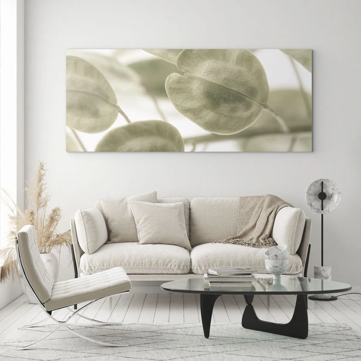 Obraz na szkle - Na początku były listki… - 100x40 cm