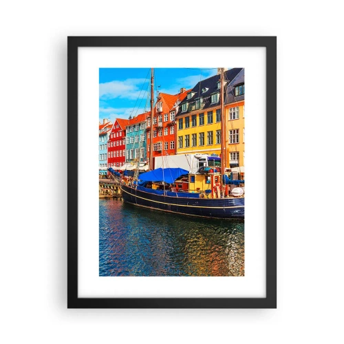 Plakat w czarnej ramie - Radosne nabrzeże - 30x40 cm