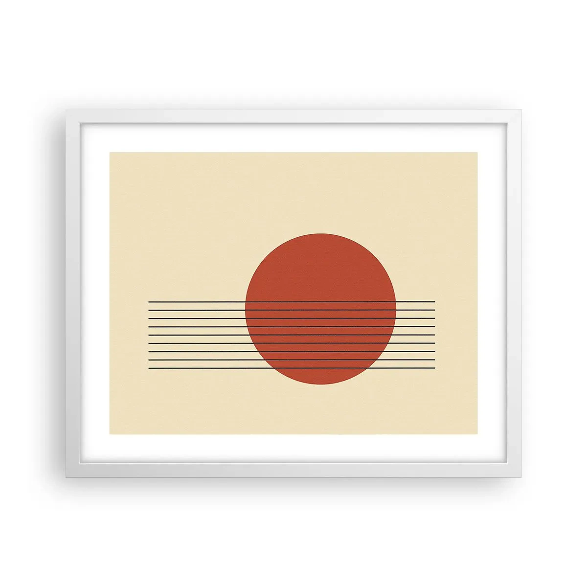 Plakat w białej ramie - W koło i dalej - 50x40 cm