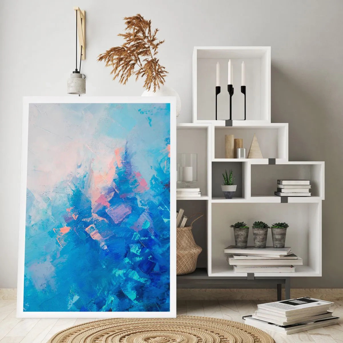 Plakat - Zimowa abstrakcja - 40x50 cm