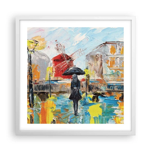 Plakat w białej ramie - Paryskie legendy - 50x50 cm