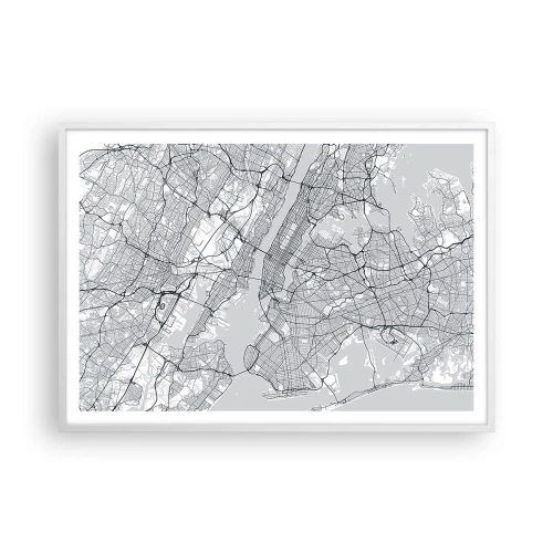 Plakat w białej ramie - Anatomia metropolii - 100x70 cm