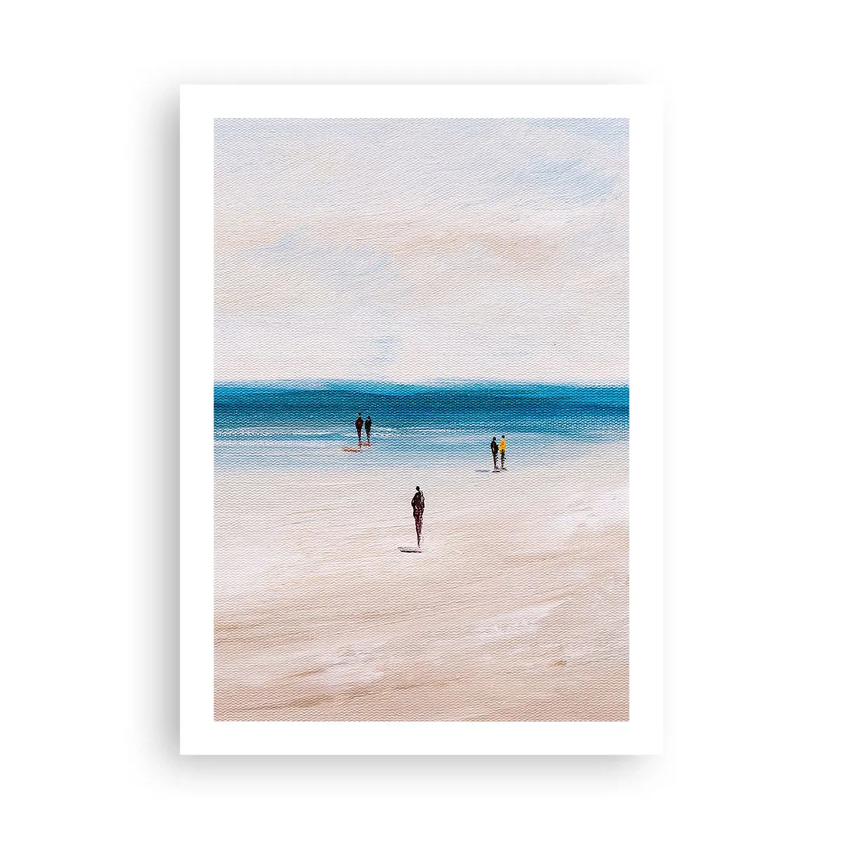 Plakat - Minimalistyczna scena plażowa - 50x70cm - Naturalna potrzeba - Nowoczesna dekoracja ścienna do salonu, kuchni i sypialni ARTTOR