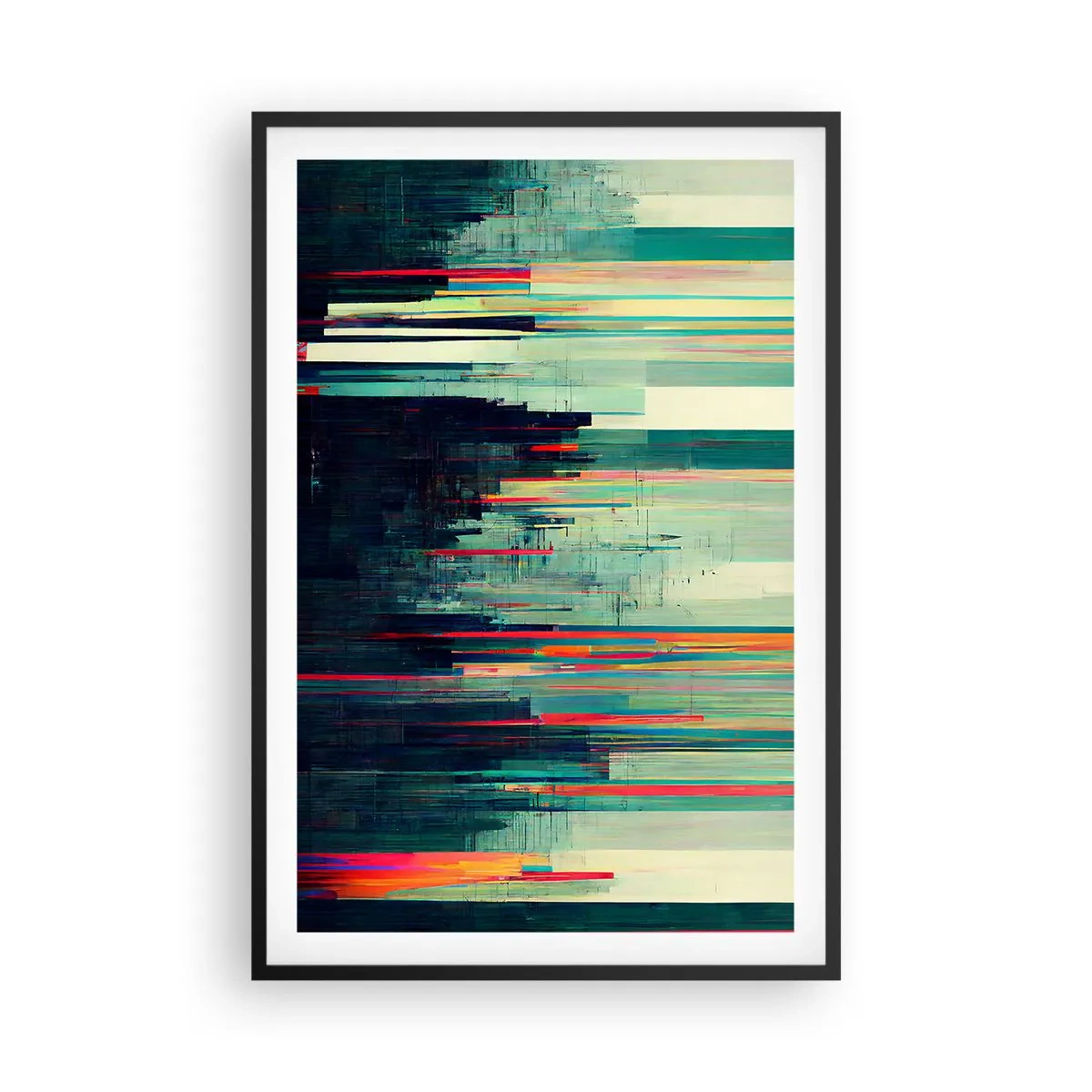 Plakat w czarnej ramie - Futurystyczne miasto - 61x91 cm