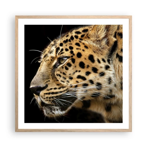 Plakat w ramie jasny dąb - Spokojny, skupiony, gotowy - 60x60 cm
