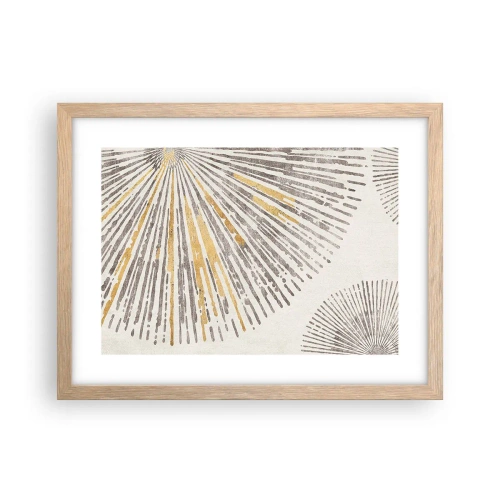 Plakat w ramie jasny dąb - Uroda promienia - 40x30 cm