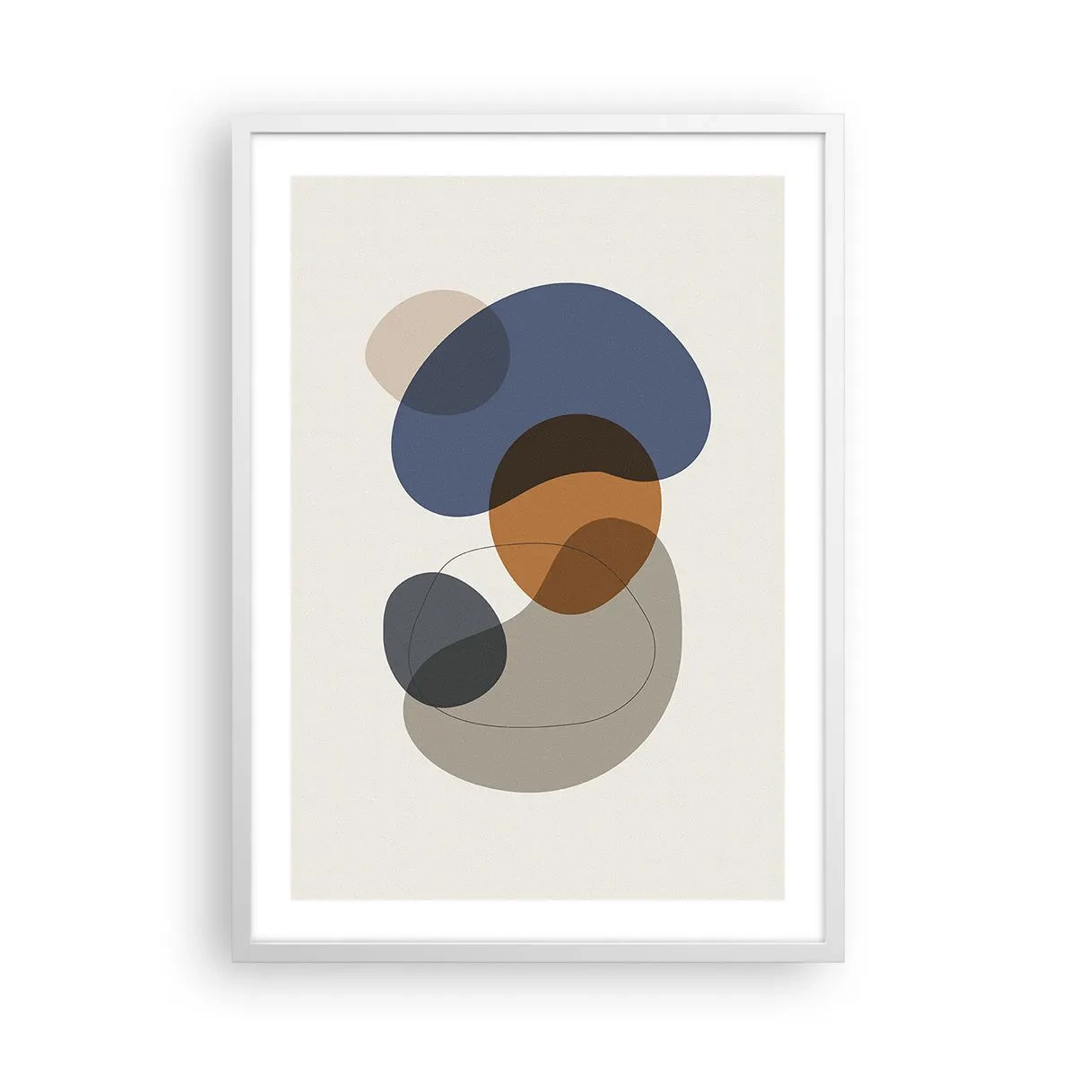 Plakat w białej ramie - Krople barw - 50x70 cm