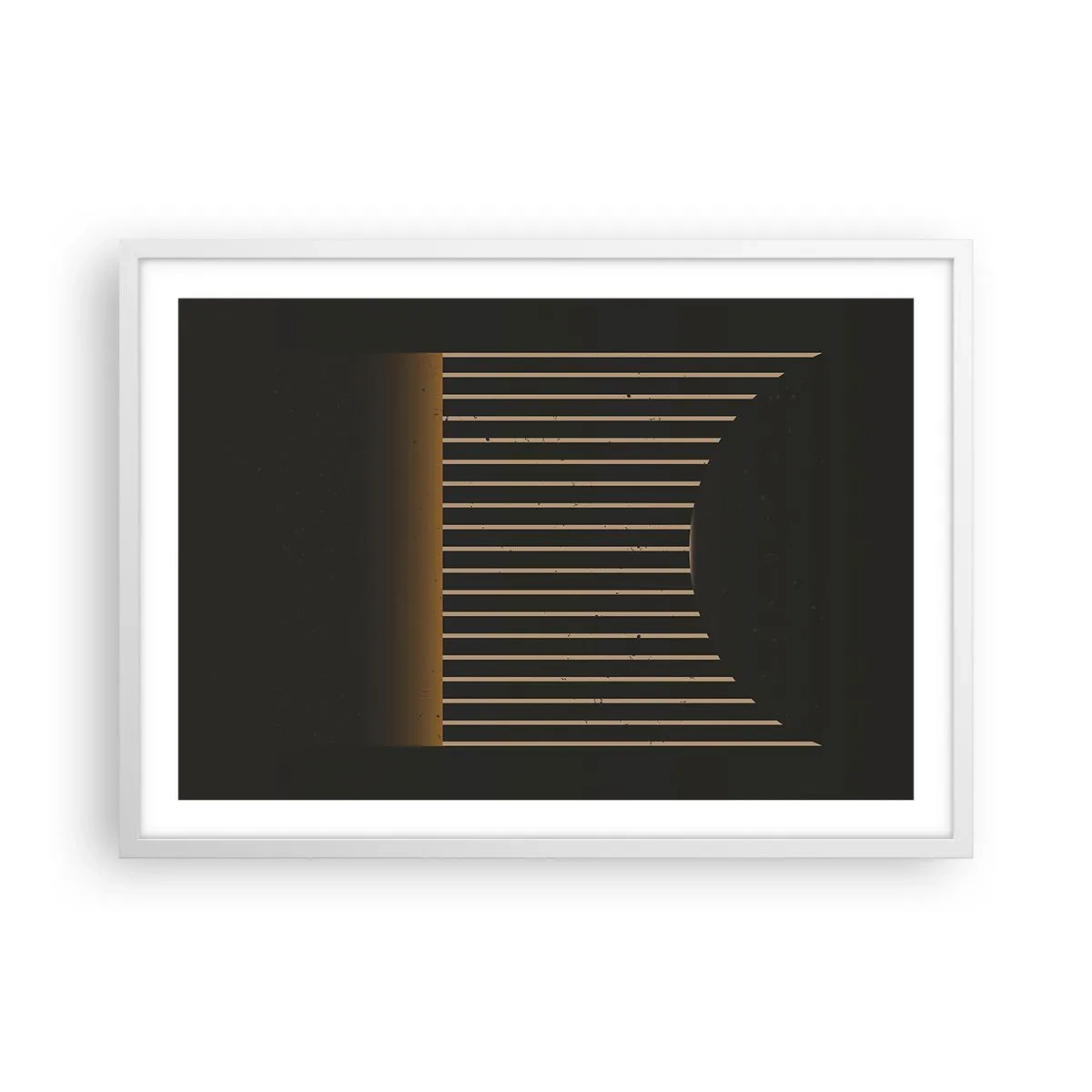 Plakat w białej ramie - Zbadać ciemność - 70x50 cm