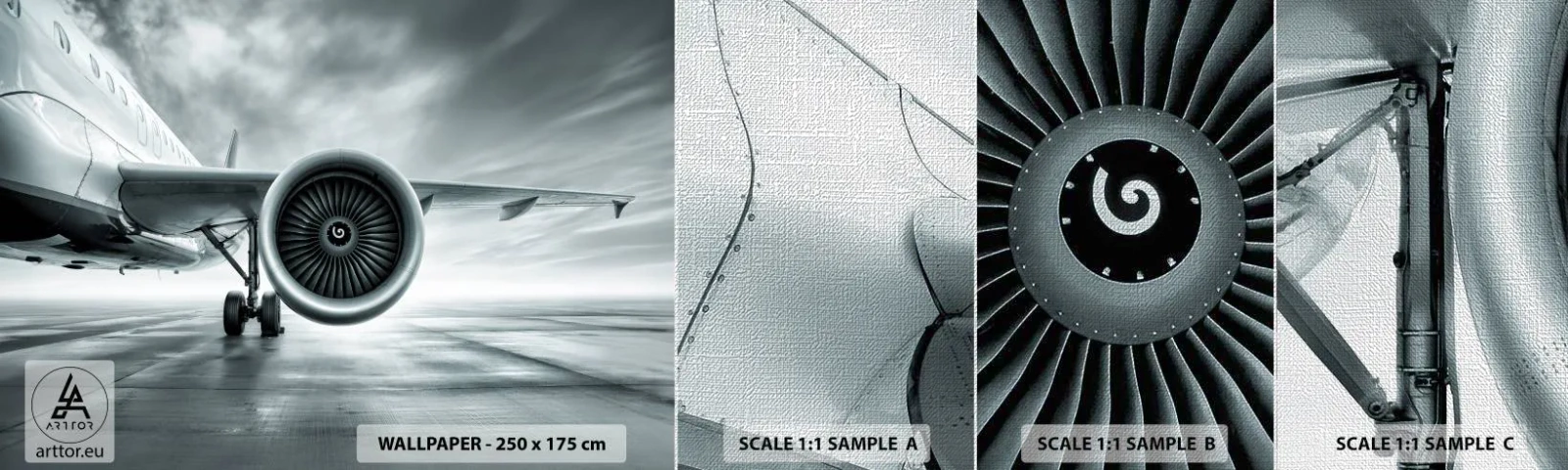 Fototapeta Próbka Premium Canvas - Jest moc! - Samolot, Podróż, Biznes - 100x30 cm