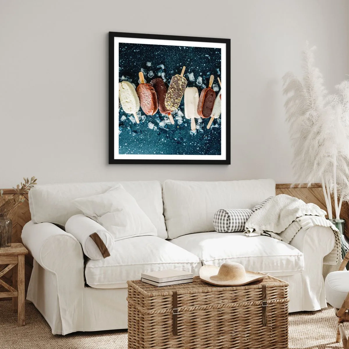 Plakat w czarnej ramie - Smak gorącego lata - 60x60 cm
