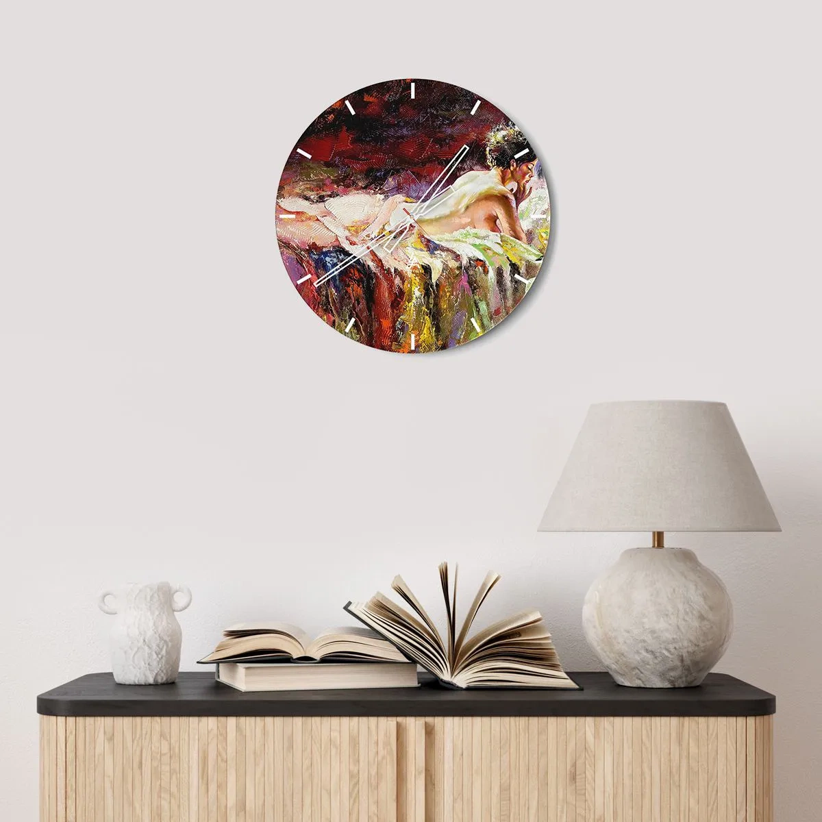 Zegar ścienny - Zamyślona Wenus - 30x30 cm