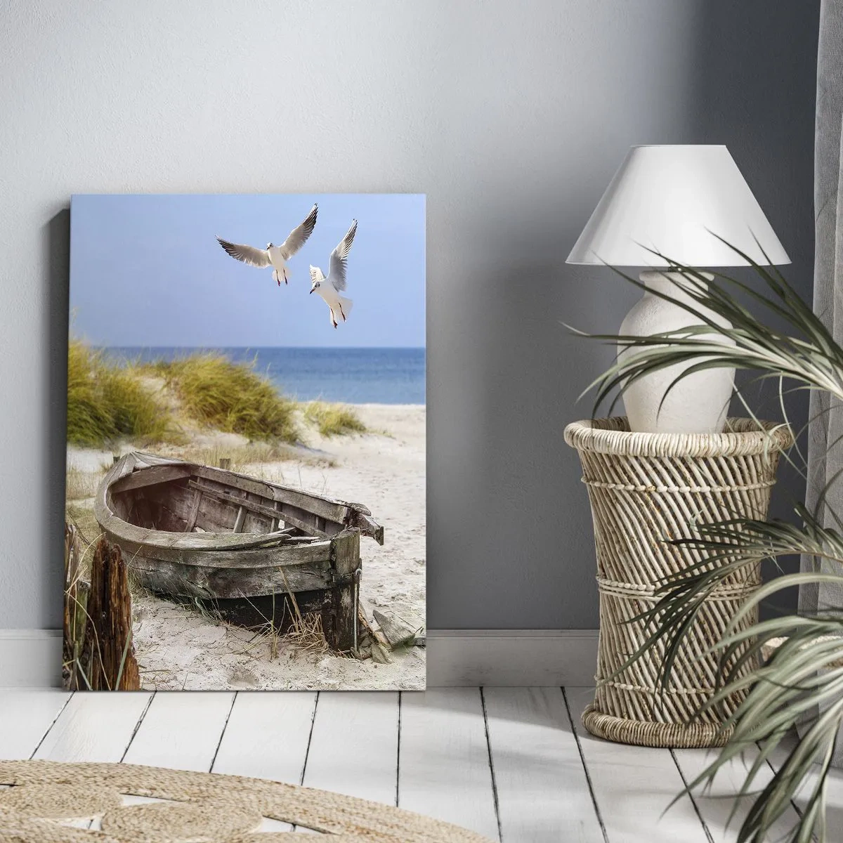 Obraz na płótnie - Skąpane wiatrem - 55x100 cm