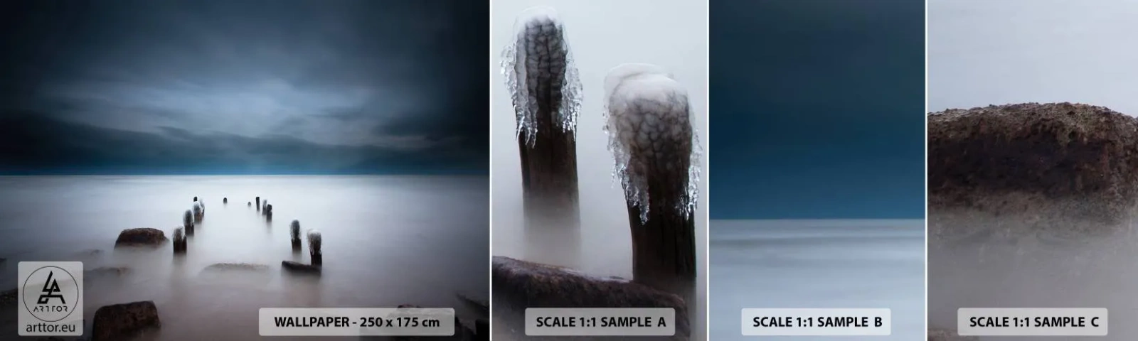 Fototapeta Próbka Samoprzylepna Deluxe Sticker - Zamyślone jezioro - Krajobraz, Morze, Jezioro - 100x30 cm