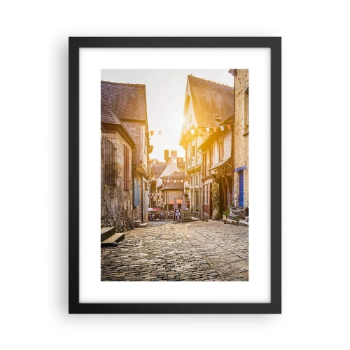 Plakat w czarnej ramie - Biały duch miasteczka - 30x40 cm