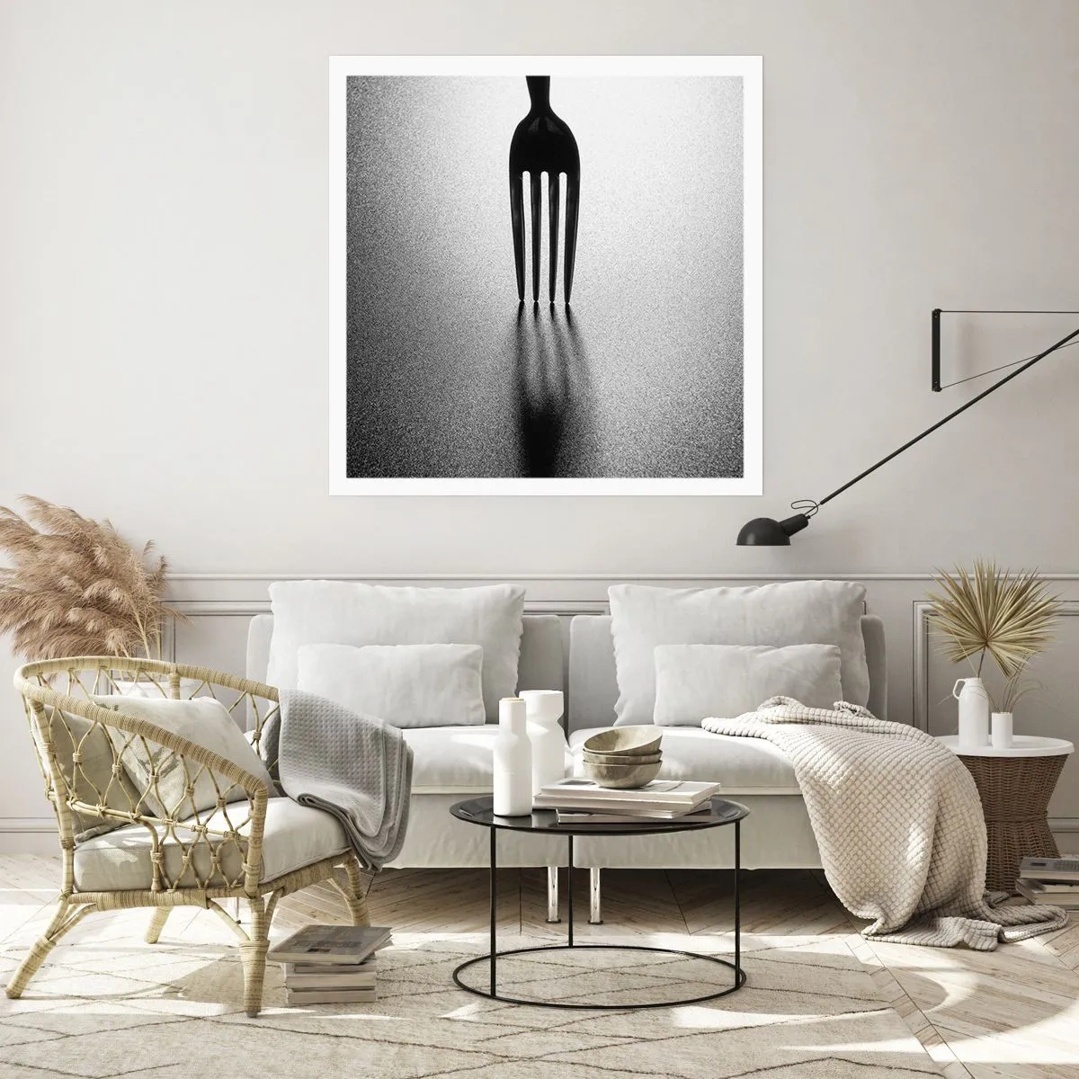 Plakat - Światło i cień - 60x60 cm