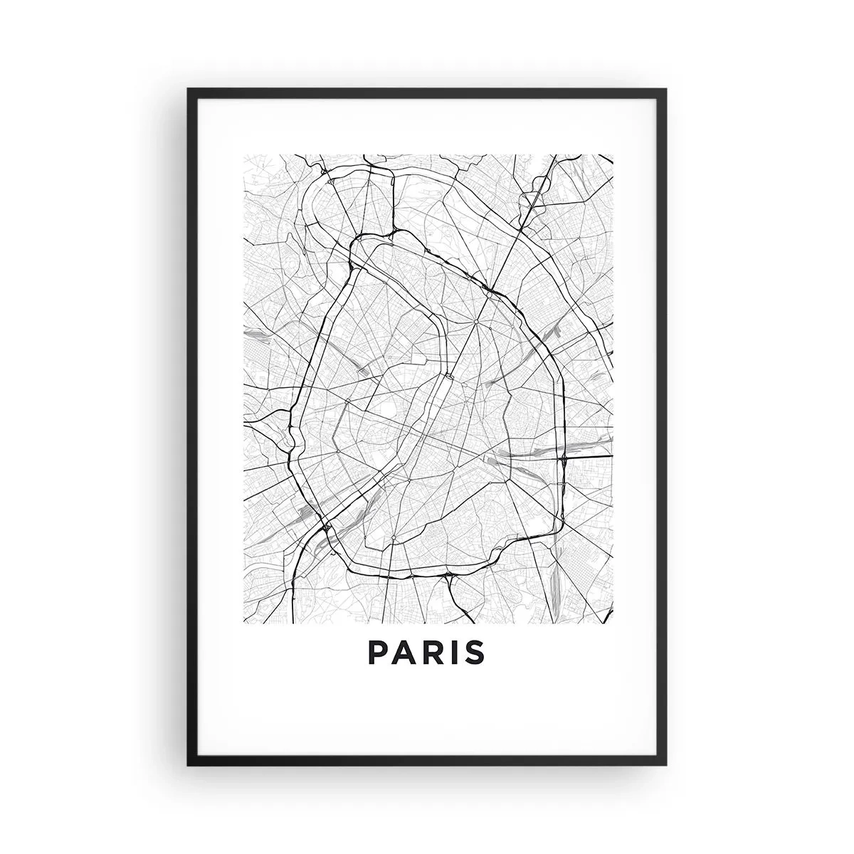 Plakat w czarnej ramie - Kwiat Paryża - 70x100 cm