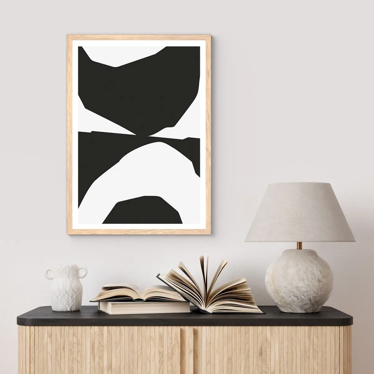 Plakat w ramie jasny dąb - Pozytyw -negatyw - 61x91 cm