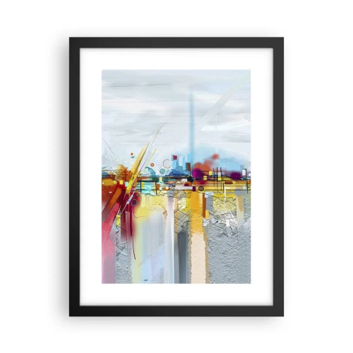 Plakat w czarnej ramie - Most radości nad rzeką życia - 30x40 cm