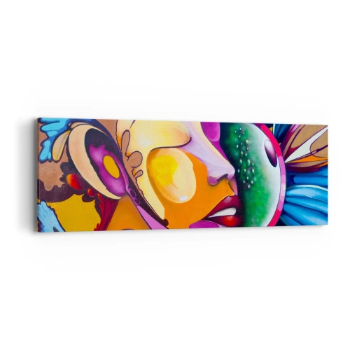 Obraz na płótnie - Dotknąć kolorem - 90x30 cm