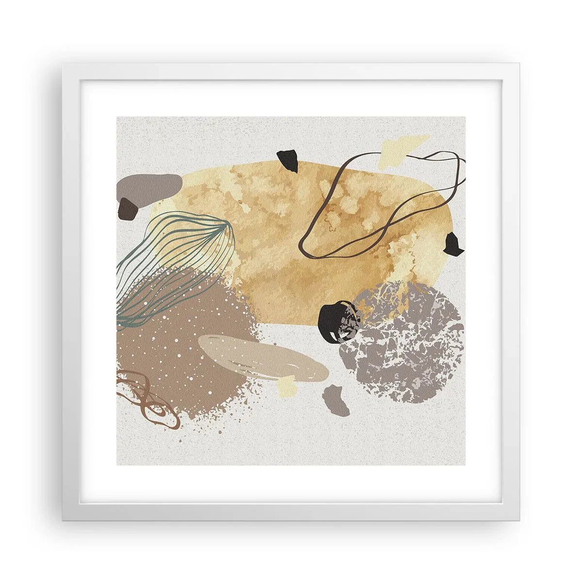 Plakat w białej ramie - Plumkologia stosowana - 40x40 cm