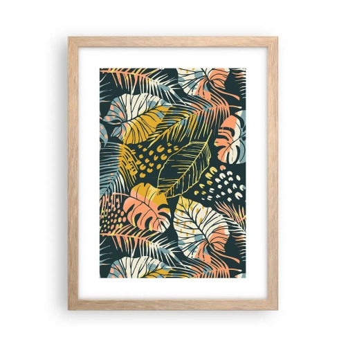 Plakat w ramie jasny dąb - Liściasta fantazja - 30x40 cm