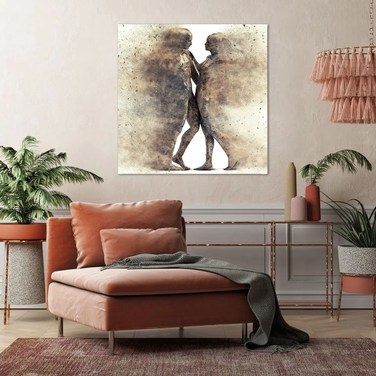 Obraz na płótnie - Z prochu powstali, by kochać - 50x50 cm