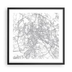 Plakat w czarnej ramie - Rzymski krąg - 50x50 cm