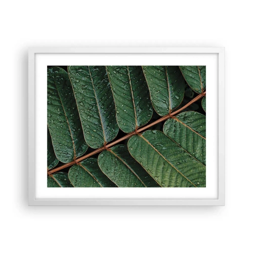 Plakat w białej ramie - W zielonym rytmie - 50x40 cm