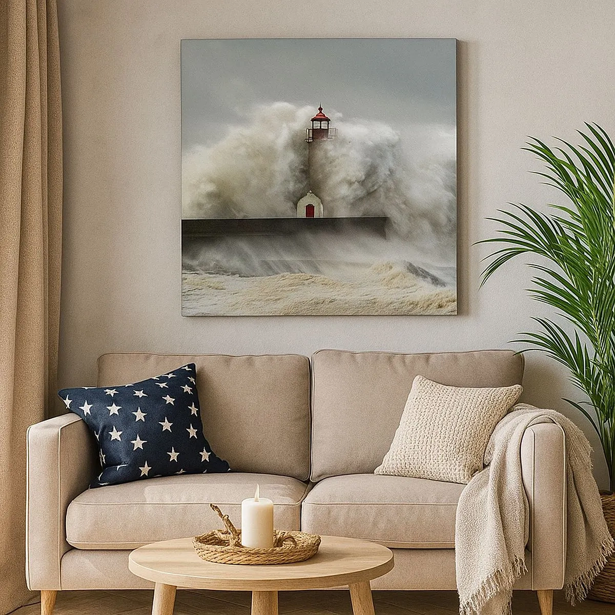 Obraz na płótnie - Gniew oceanu - 30x30 cm