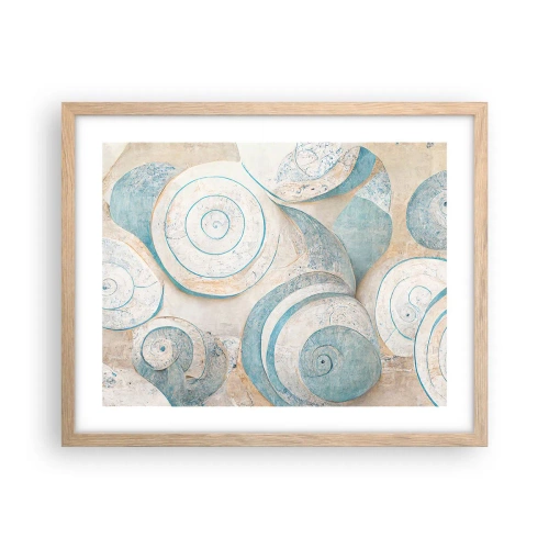 Plakat w ramie jasny dąb - Co kryje muszla? - 50x40 cm