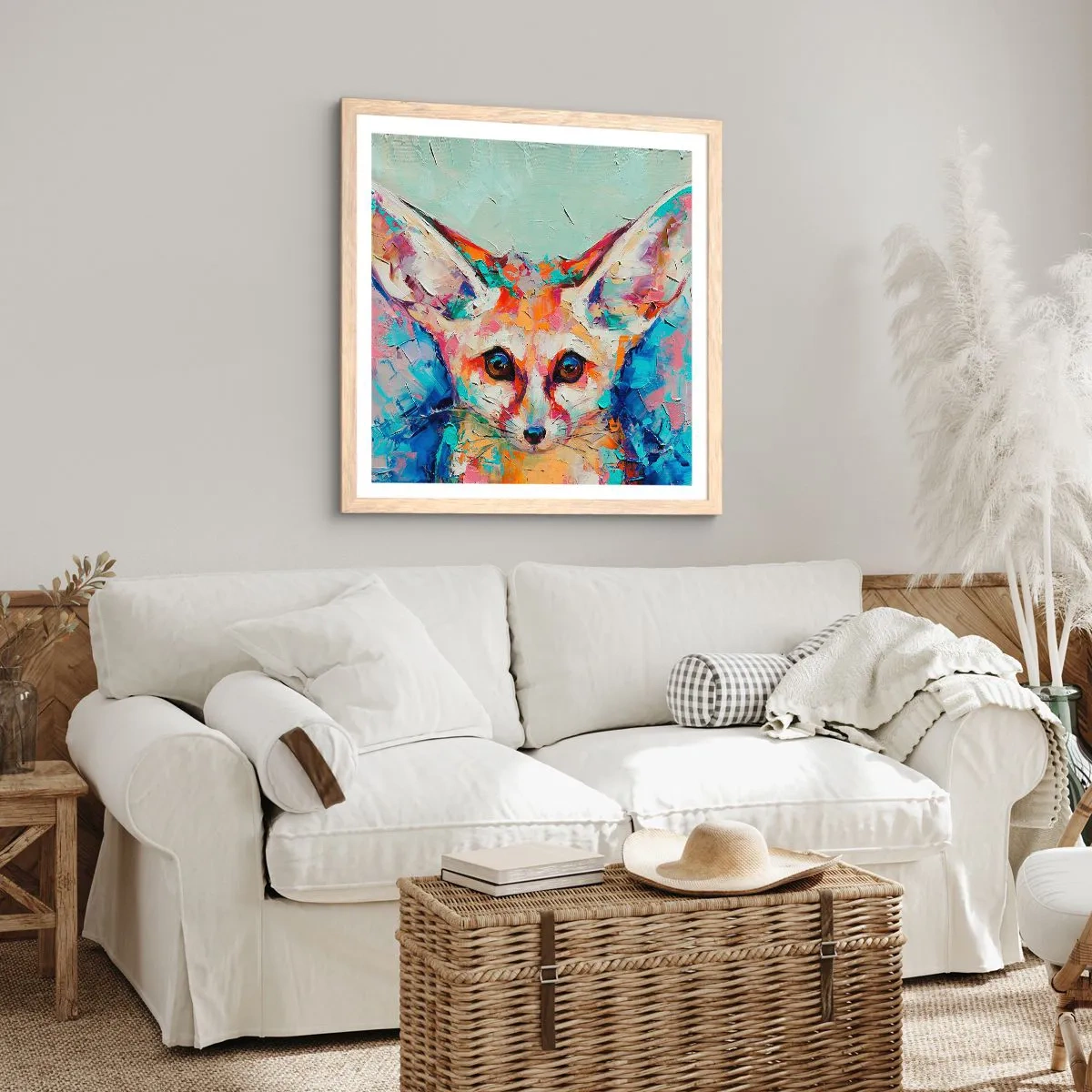 Plakat w ramie jasny dąb - Jesteście na mnie gotowi? - 50x50 cm